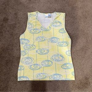 Prospirit 90s Vintage Printed Swirl Tank Top Sleeveless